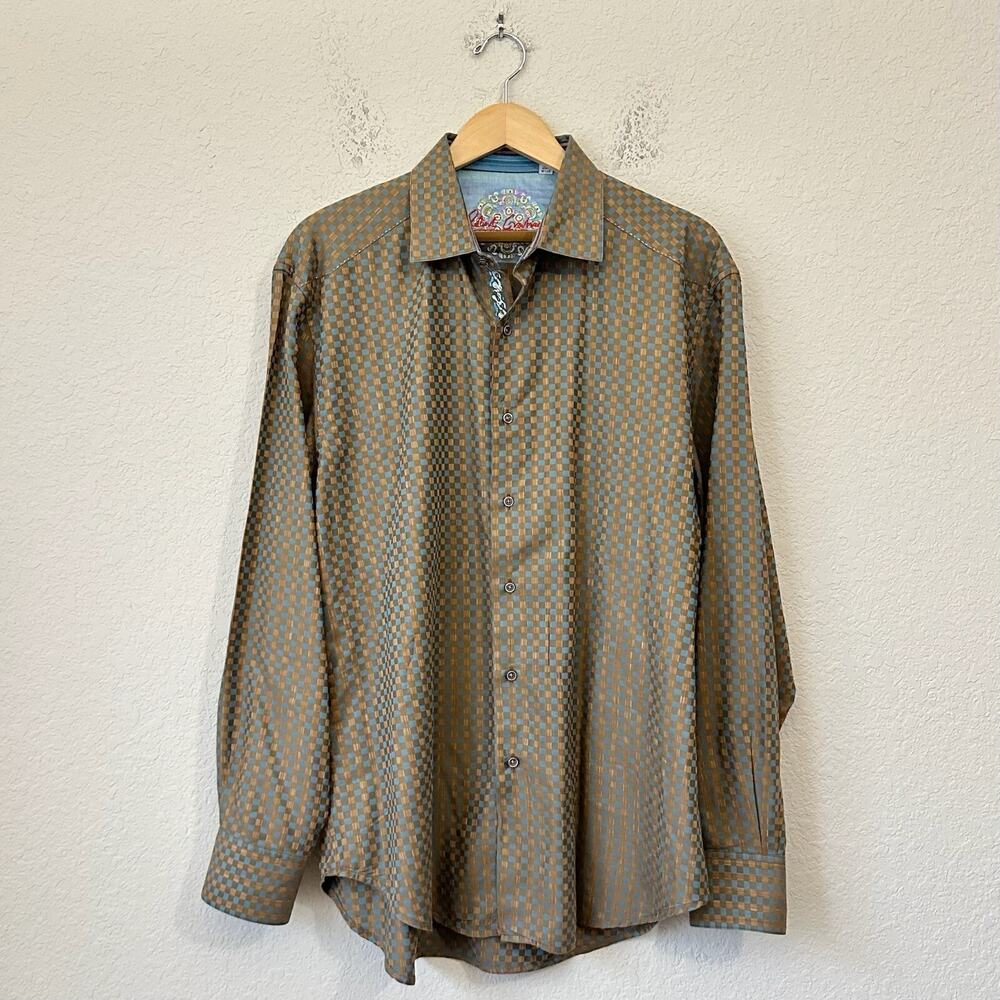 ROBERT GRAHAM Shirt Multicolor Check Long Sleeve Cotton Preppy Retro